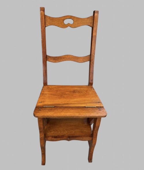 An Arts & Crafts Style Metamorphic Library Chair / Steps