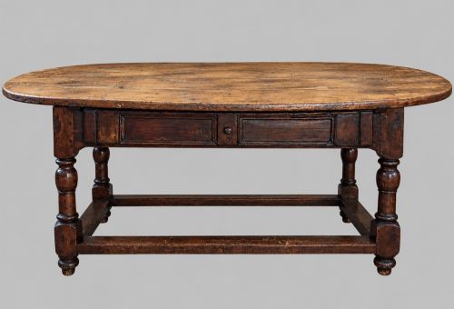 An Impressive Swedish Provincial Oval Pine Farmhouse Table C1750-1820