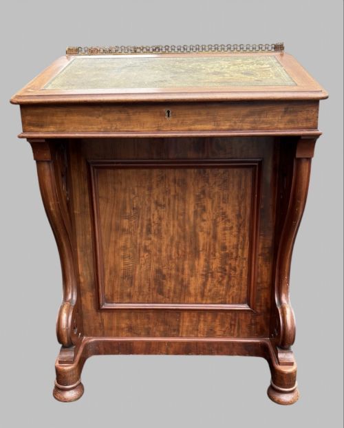 A Victorian Walnut Davenport Writing Desk