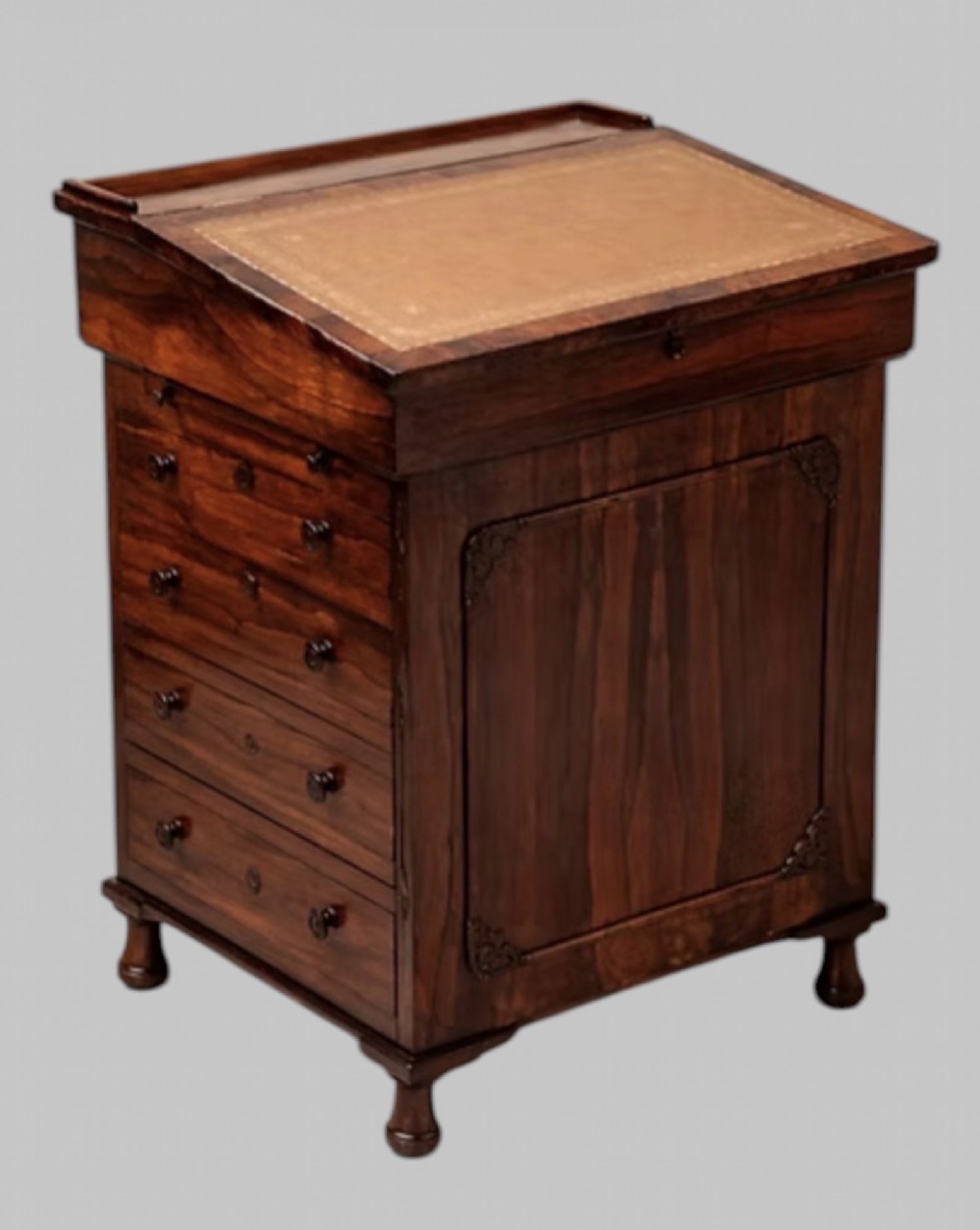 Antique Victorian Rosewood Davenport Desk, English, c.1860