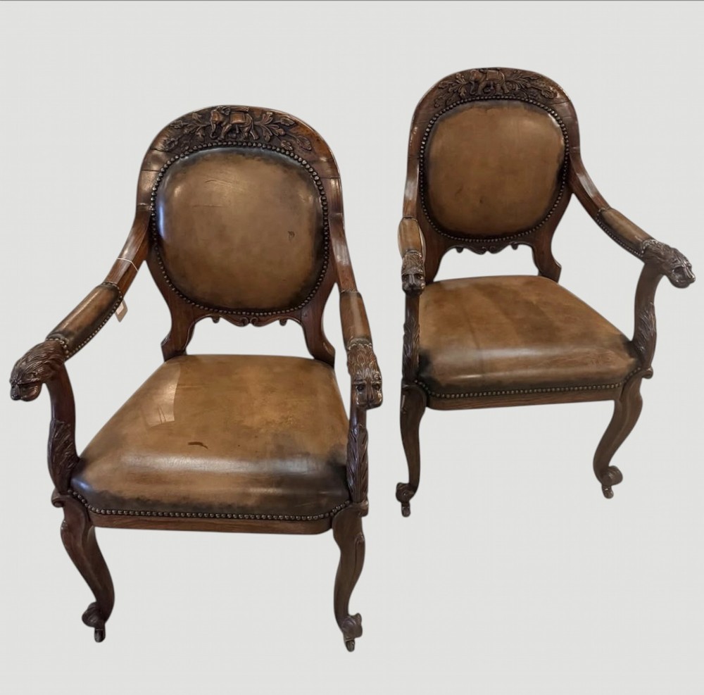 A Pair of Lovely Anglo-Indian Rosewood Library or Side chairs c1830