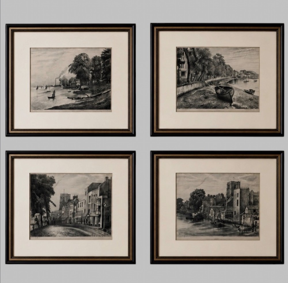 Four Lithographs 1829 -Images of Chelsea, London - J.C Burgess -Printer William Day