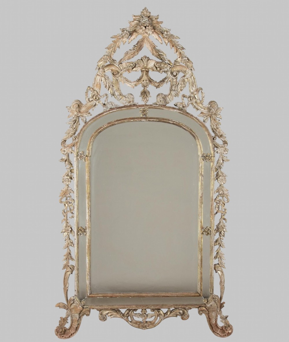 A Lovely Sized and Highly Decorative French Carved and Gilt Mirror c1840