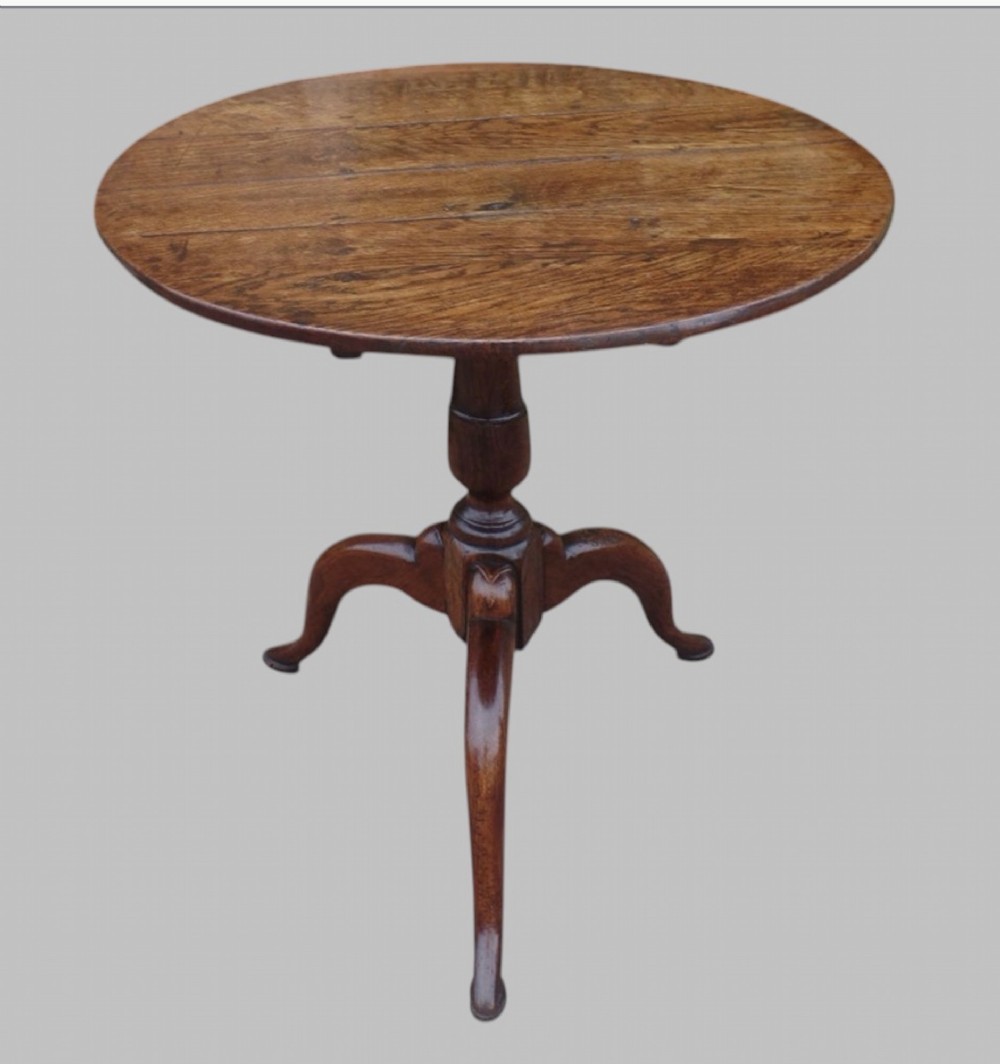 George III Country Oak Tripod Table, c.1770–85