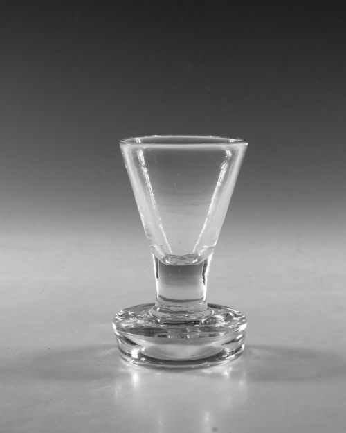 ANTIQUE GLASS FIRING GLASS ENGLISH LATE 18TH CENTURY - ADDITIONAL PHOTO 1