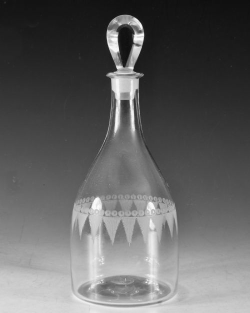 ANTIQUE GLASS DECANTER ENGLISH C1800 - ADDITIONAL PHOTO 2