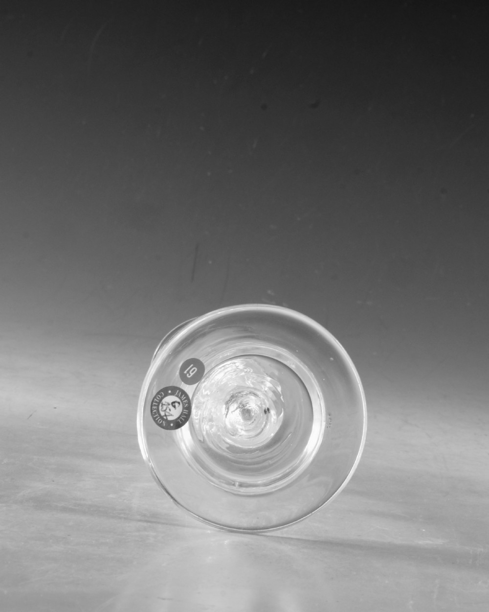 Antique glass - cordial glass air twist English c1755 View VI