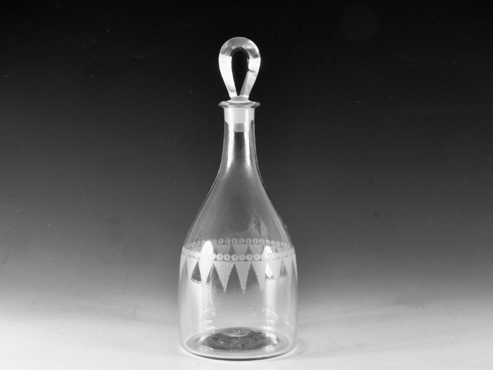 Antique glass - decanter English c1800 View II