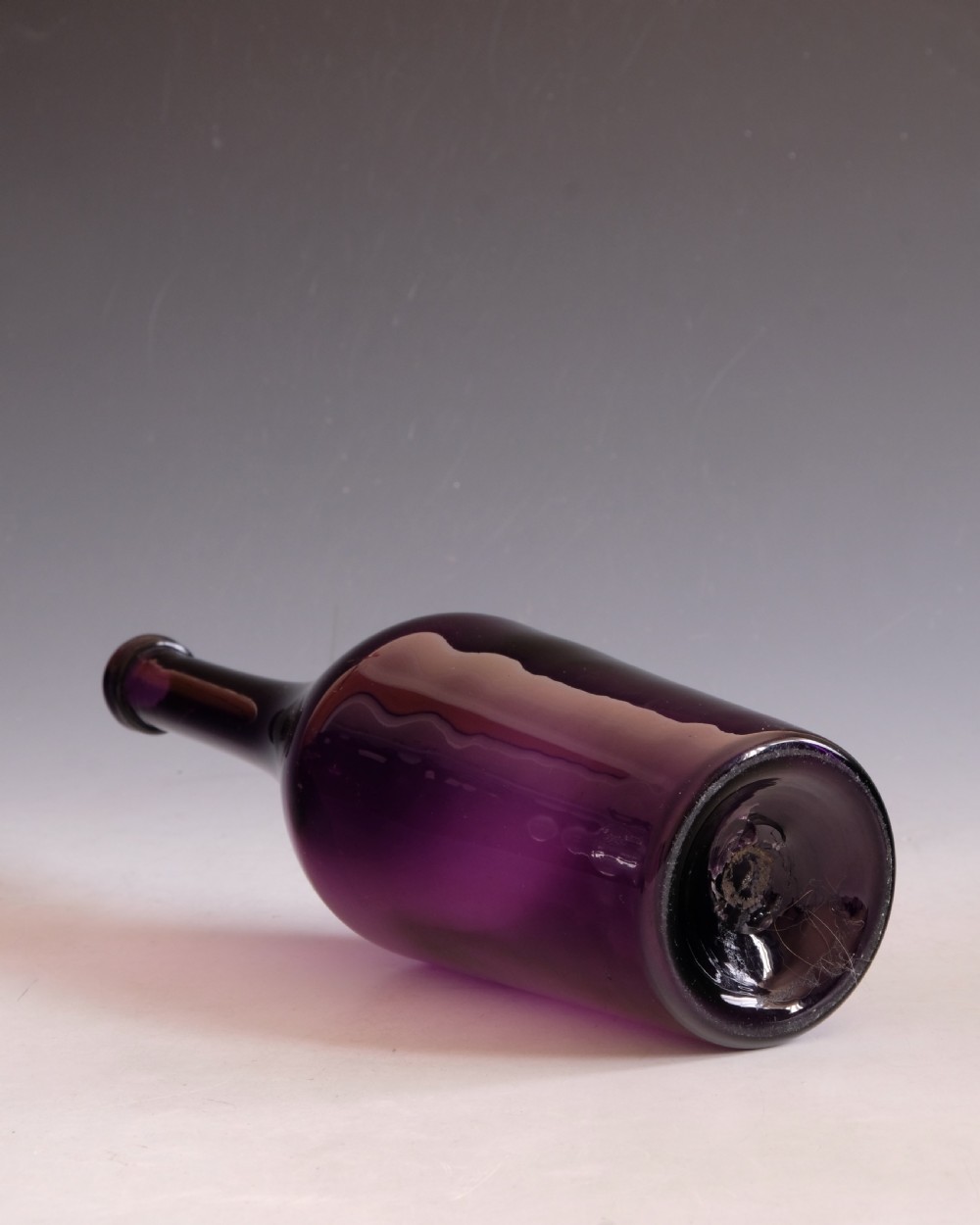 Antique glass - serving bottle amethyst English c1840 View III