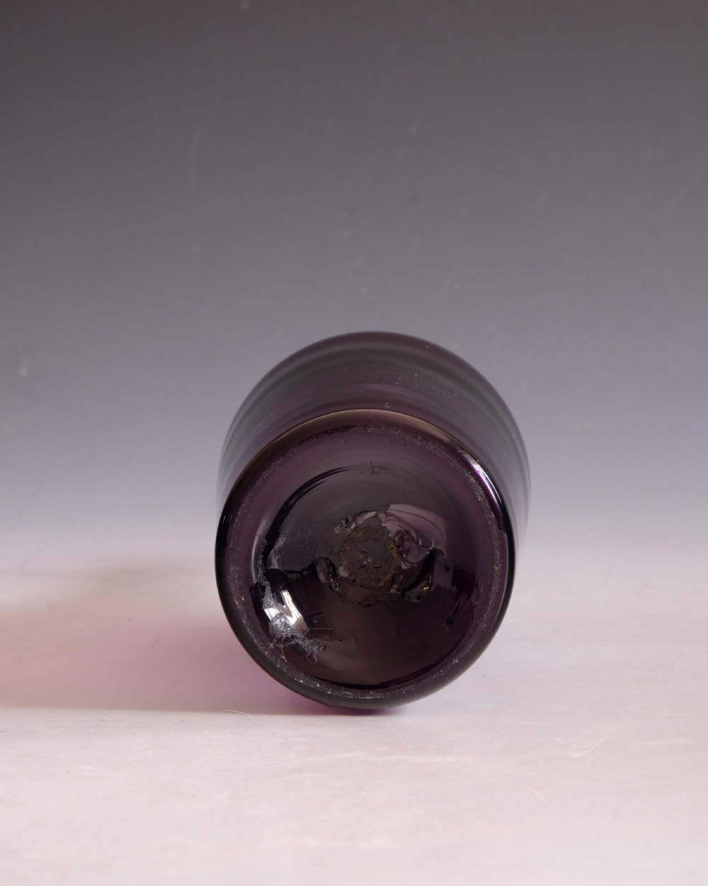 Antique glass - serving bottle amethyst English c1840 View V