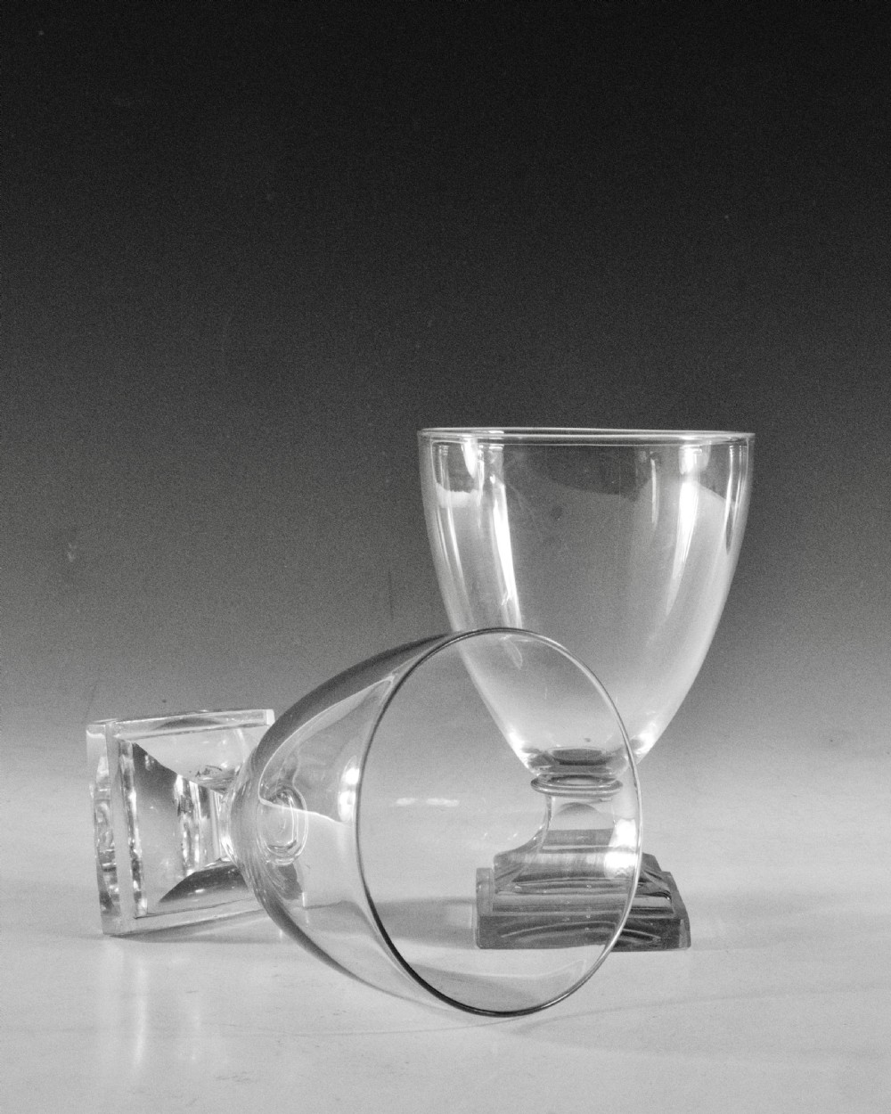Antique glass - pair of rummers English c1790 View IV