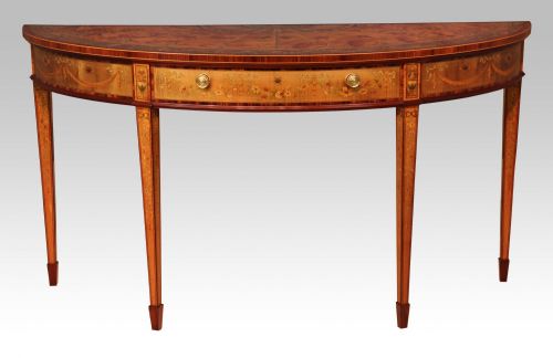 an exhibition quality victorian satinwood console table - CATEGORY: ANTIQUE TABLES - DATED VICTORIAN