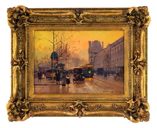edouard lon corts 18821969 french oil on canvas - CATEGORY: ANTIQUE ART - DATED 1920