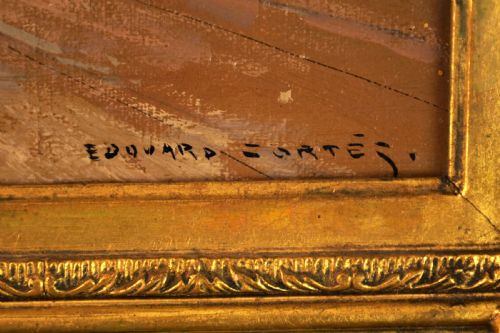 EDOUARD LON CORTS 18821969 FRENCH OIL ON CANVAS - ADDITIONAL PHOTO 2