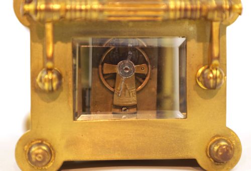 A 19TH CENTURY FRENCH CHAMPLEVE ENAMEL CARRIAGE CLOCK - ADDITIONAL PHOTO 2