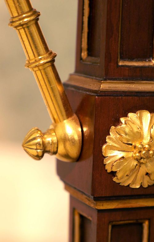 AN EXHIBITION QUALITY PAIR OF MAHOGANY AND ORMOLU PALATIAL TORCHERES - ADDITIONAL PHOTO 2