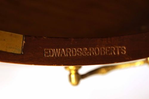 A QUALITY VICTORIAN MAHOGANY INLAID SERPENTINE COMMODE BY EDWARDS AND ROBERTS - ADDITIONAL PHOTO 5