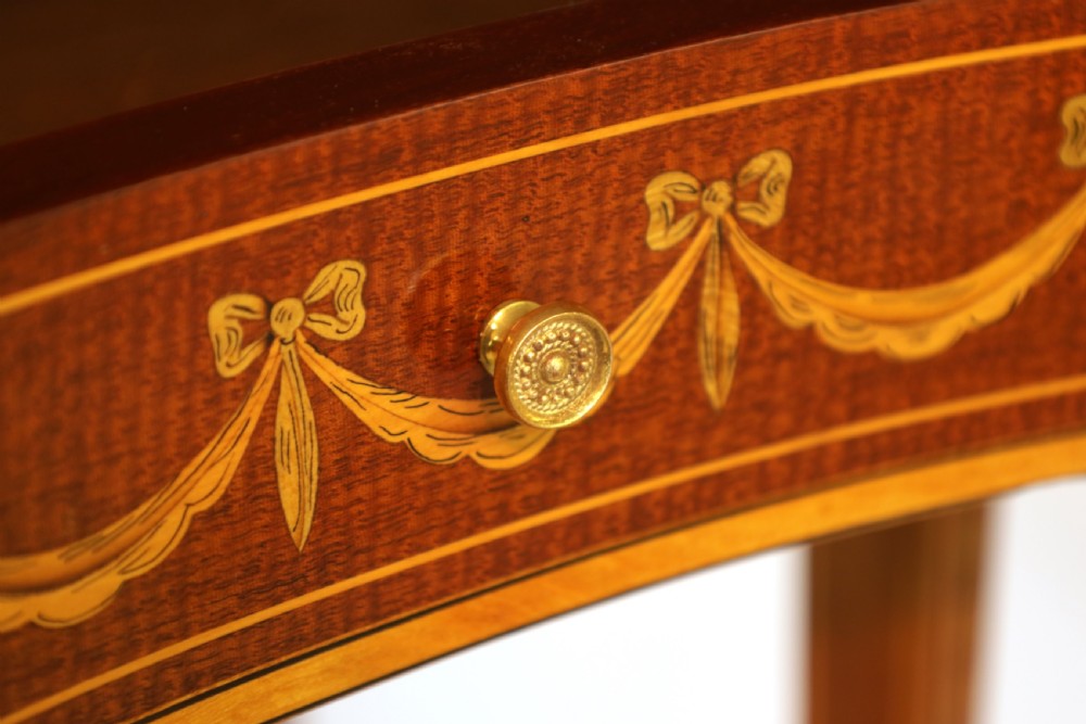 An Elegant Victorian Inlaid Mahogany Kidney Shaped Side Table View V