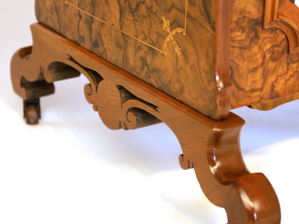 A Fine Quality Victorian Inlaid Burr Walnut Canterbury View VII