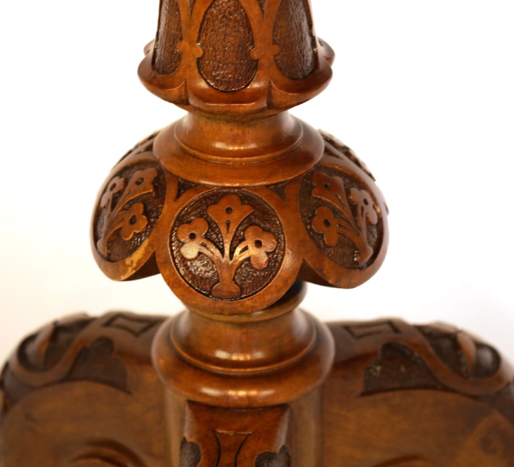 A Fine Quality Victorian Burr-Walnut Inlaid Shaped Moulded Edge Table View VI
