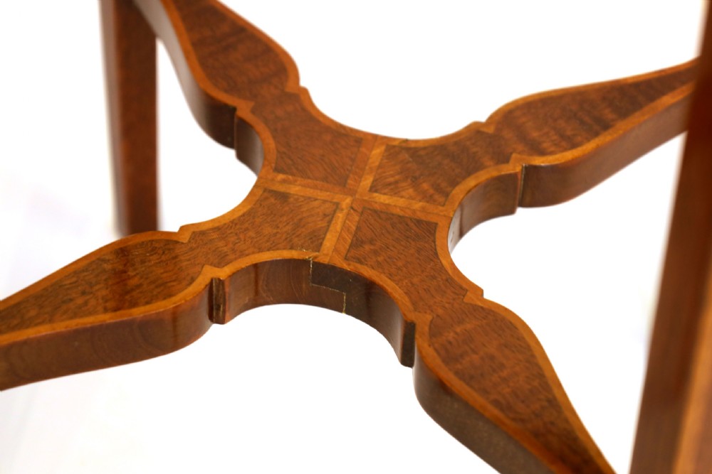 A Fine Quality Pair of Victorian Inlaid Mahogany Kettle stands View IV