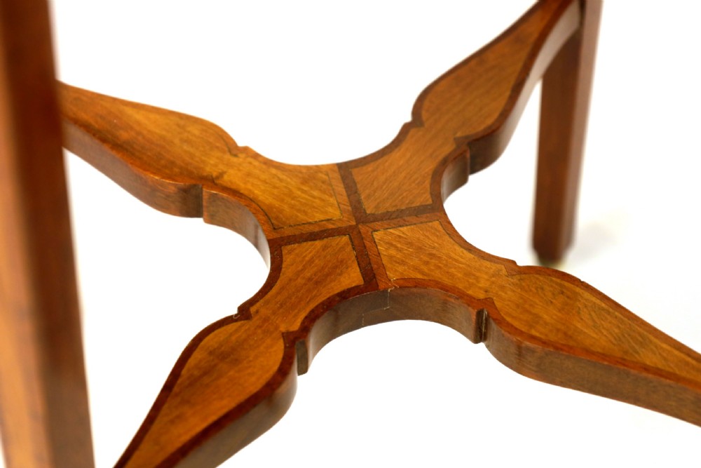 A Fine Quality Pair of Victorian Inlaid Mahogany Kettle stands View V