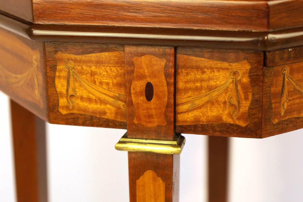 A Fine Quality Pair of Victorian Inlaid Mahogany Kettle stands View VI