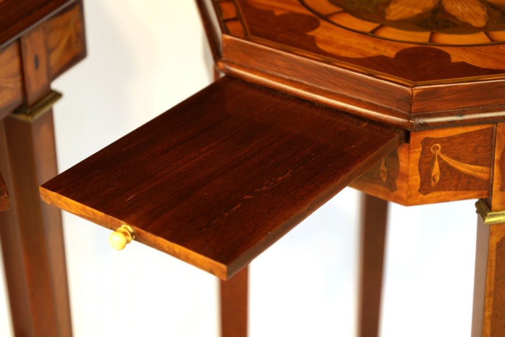A Fine Quality Pair of Victorian Inlaid Mahogany Kettle stands View IX