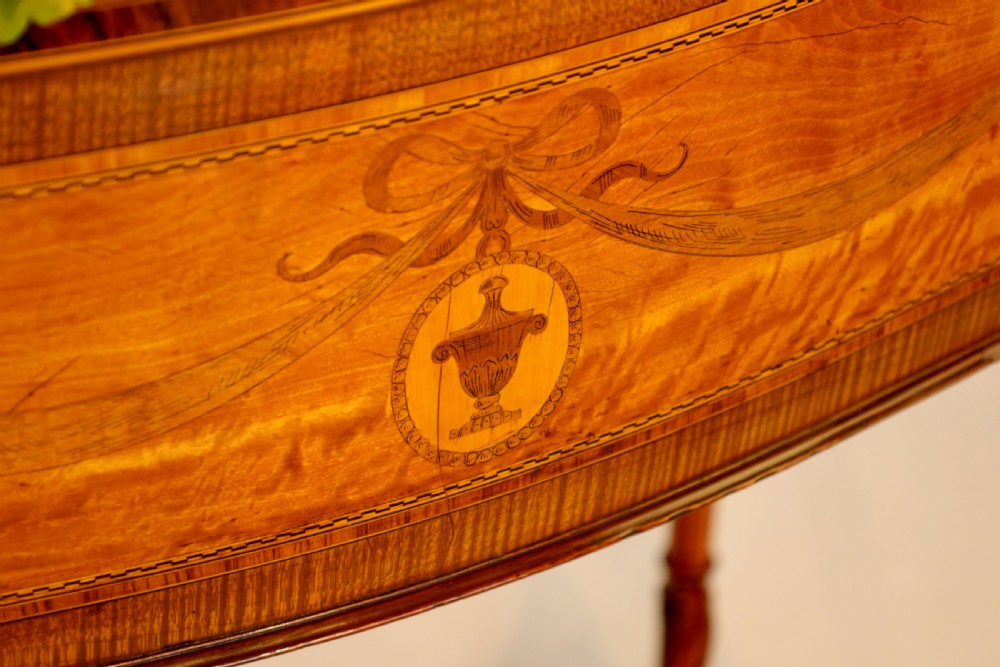 A Fine Victorian Burr Walnut and Satinwood inlaid Standing Jardinière View V
