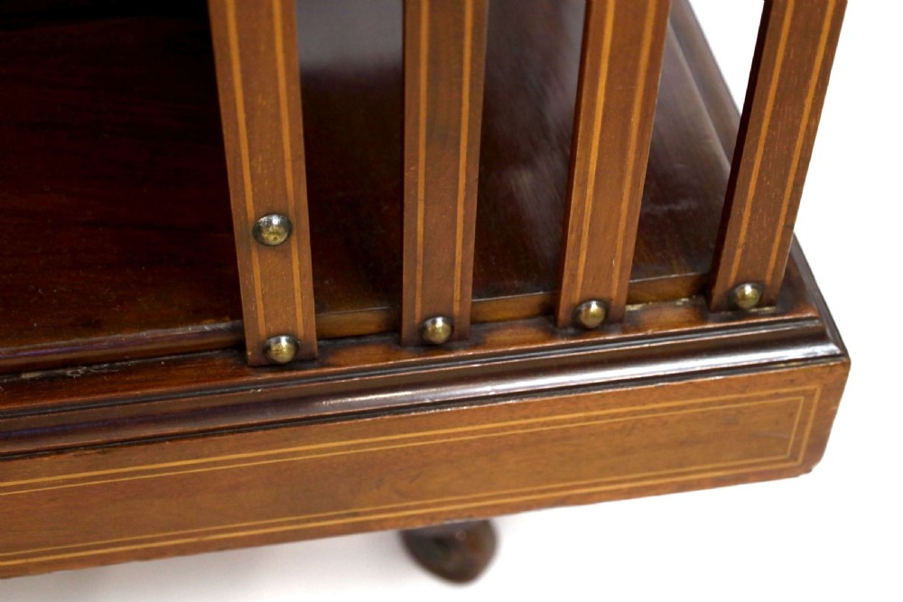 A Fine Late Victorian Mahogany Inlaid Revolving Bookcase View II