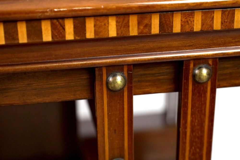 A Fine Late Victorian Mahogany Inlaid Revolving Bookcase View III