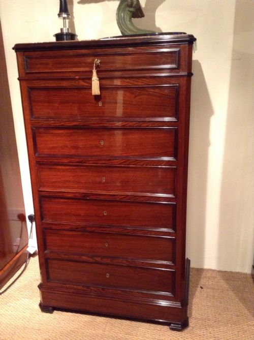 Tall Rosewood Chest of Drawers