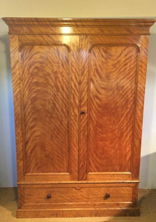 Victorian Satinwood 2 Door Wardrobe