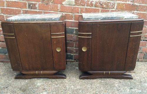 Pair of Art Deco Bedside Cabinets