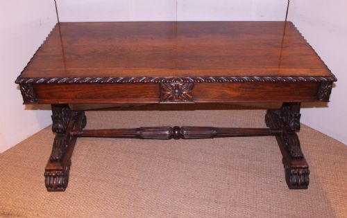 George IV Rosewood Writing Table / Library Table