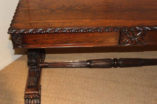 fig 1. George IV rosewood writing table / library table