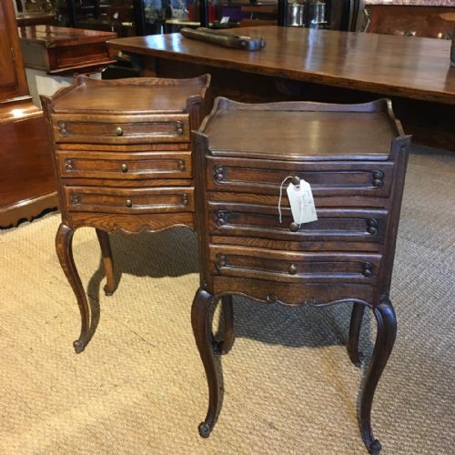 Pair of Oak Bedside Cabinets