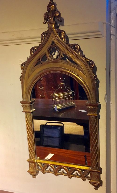 Gothic Style Gilt Mirror