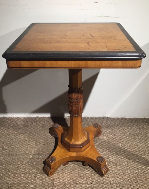 Georgian Satinwood Lamp / Side Table