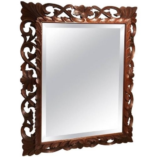 Antique Carved Oak Mirror