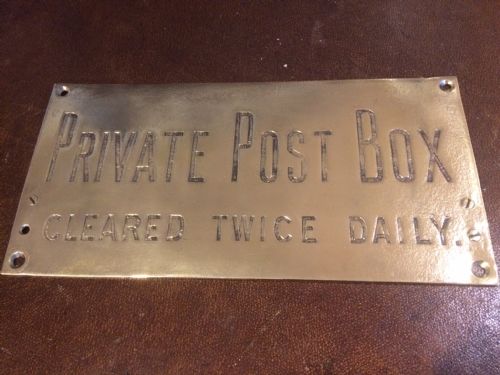 Private Post Box Plaque