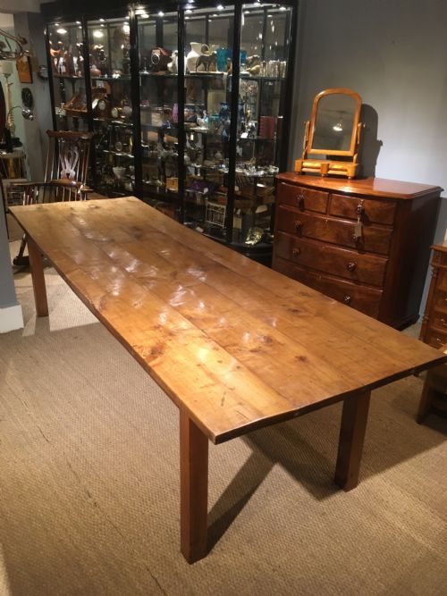 Long and Wide Cherrywood Farmhouse Table