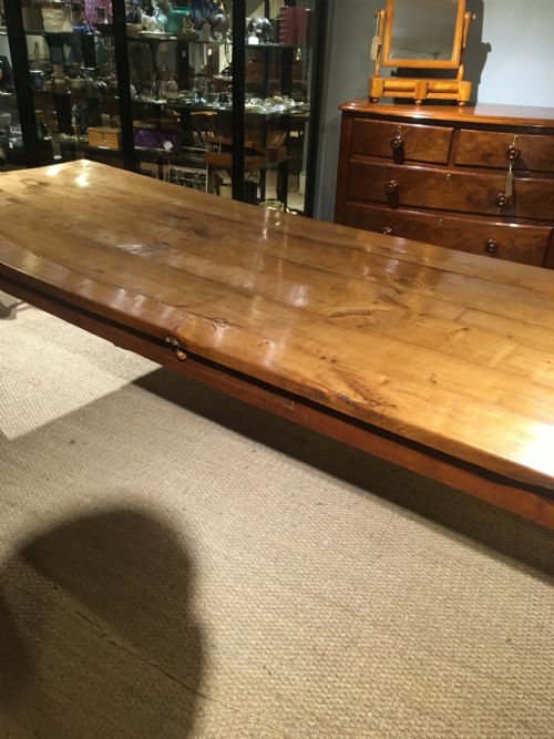 fig 1. Long and wide cherrywood farmhouse table