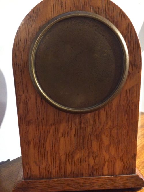 fig 1. EDWARDIAN OAK MANTEL CLOCK 