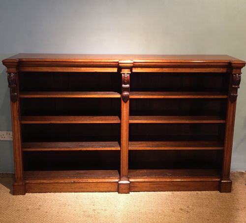 Victorian Mahogany Open Bookcase