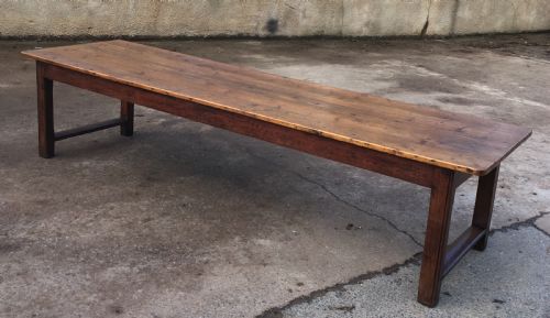Very Large Pine Topped Farmhouse Table
