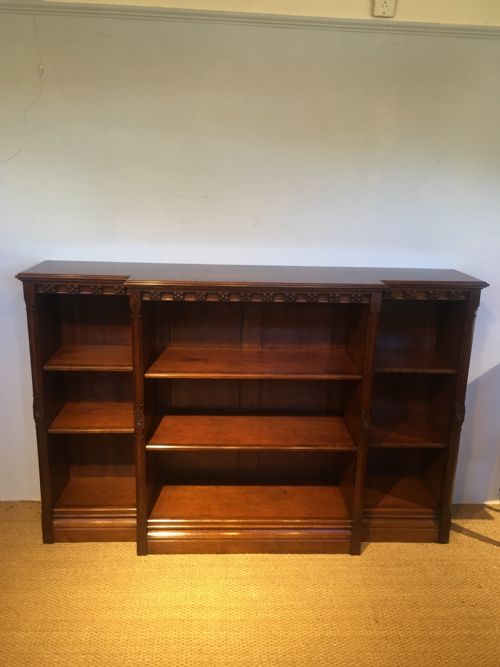 Victorian Gothic Style Breakfront Bookcase