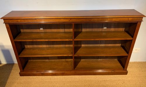 Edwardian Walnut Open Bookcase