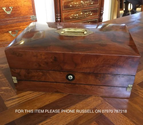 Victorian Walnut Writing and Stationery Box