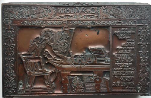 Pokerwork Pyrography Advertising Printing Block